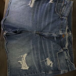 Maurices Distressed Blue Women's Shorts